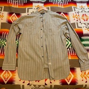 Ralph Lauren RRL Banded Collar Western Dress Shirt